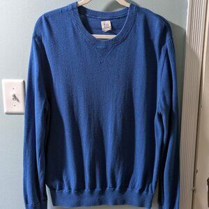 GAP Men's Blue Large Cotton Sweater